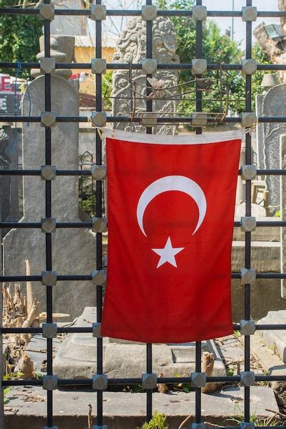 Premium Photo | Turkish national flag with star and moon