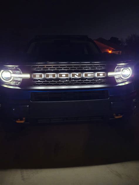 Oracle LED Grille "Bronco" Lettering Installed on Bronco Sport Badlands ...