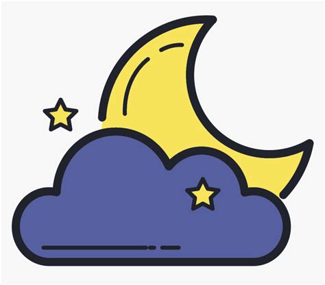 Cloudy Night Icon - Night Logo Icon Png, Transparent Png - kindpng