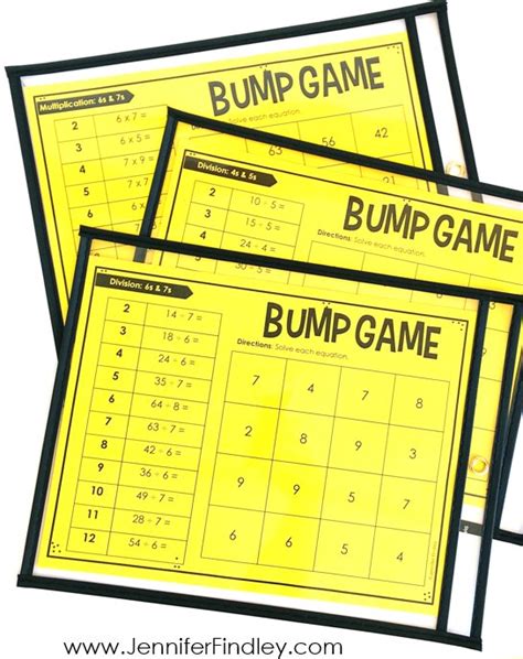 FREE Math Partner Games for Multiplication and Division Facts