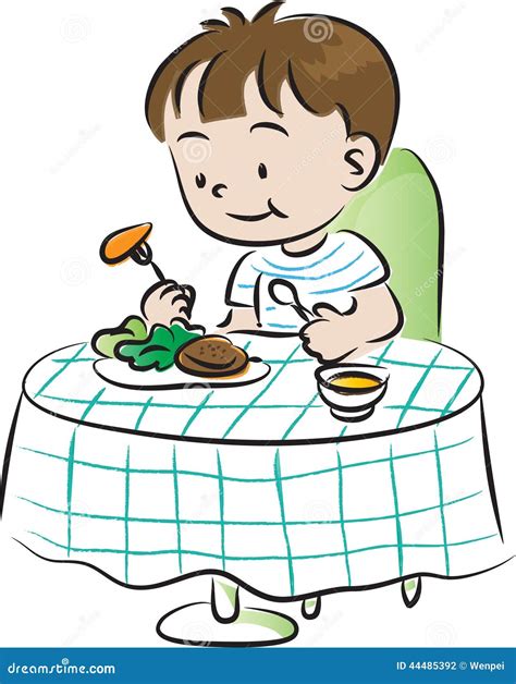 Dinner time stock illustration. Image of vector, food - 44485392