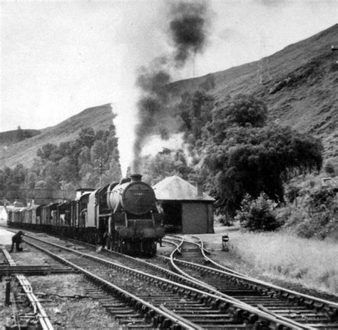 Old photograph of steam train on the West Highland railway line ...