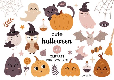 Happy Halloween Clipart, Halloween Svg Graphic by JulzaArt · Creative Fabrica