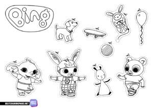 Bing Bunny coloring pages - Free printable coloring pages