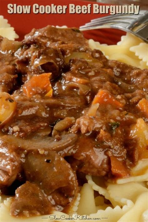 Slow Cooker Beef Burgundy (Crock Pot, Instant Pot, Freezer Meal)