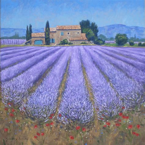 Lavender Field, Alpes de Haute, Provence - Provence Paintings - Geoffrey Smith