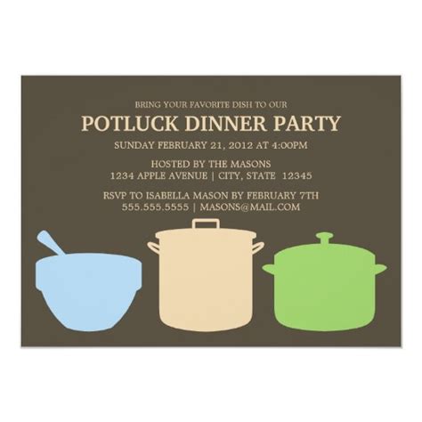 Potluck Dinner | Party Invite | Zazzle.com