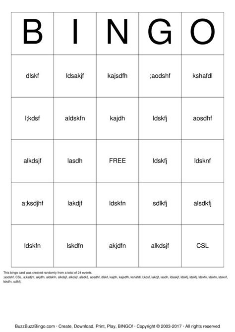 Custom Bingo Cards to Download, Print and Customize!