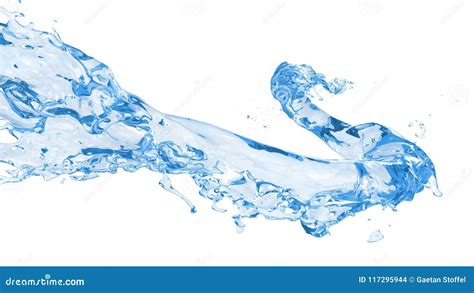 3D Animation of a Blue Water Flow Stock Illustration - Illustration of ...