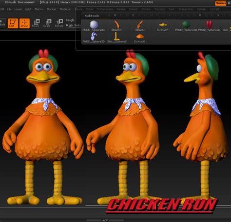 3ds character chicken run