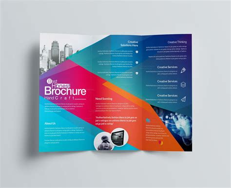 Excellent Professional Corporate Tri-Fold Brochure Template 001213 - Template Catalog