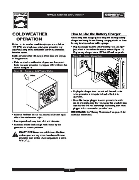 Generac 7500EXL Generator Owners Manual