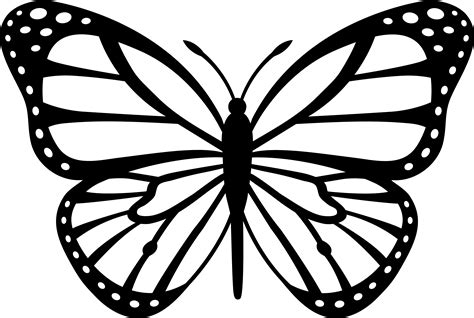 Black Butterfly Clipart White