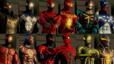 The Amazing Spiderman 2 All Suits Costumes Unlocked + Free Roam Skins (Spider Suits) 1080p ...