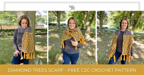 C2C Croceht Scarf Pattern | HanJan Crochet