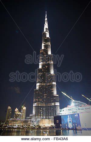 The Burj Khalifa tower a megatall skyscraper in Dubai, United Arab ...