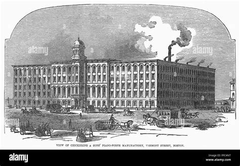 BOSTON: PIANO FACTORY. /nView of Chickering & Sons' Piano-Forte Factory on Tremont Street ...