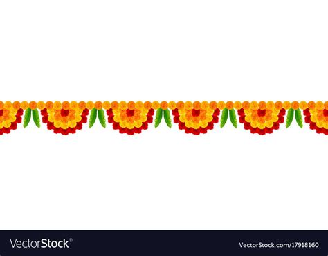 Colorful Flower Garland Decoration for Diwali Celebration