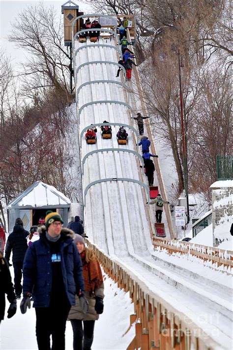 Quebec City Toboggan Ride Photograph by John Stone