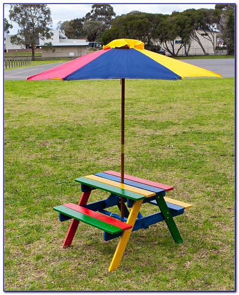 Childrens Wooden Picnic Table With Umbrella - Bench : Home Design Ideas #lLQ0rZVznk108581