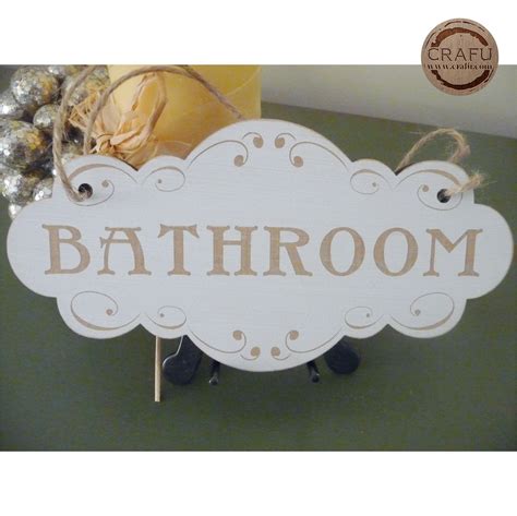 Vintage Bathroom Sign Wooden Bathroom Sign Bathroom Door | Etsy