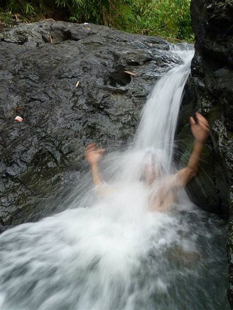 Under a waterfall in WaWa, Luzon, Philippines. Bahay Kubo, Luzon, Wawa ...