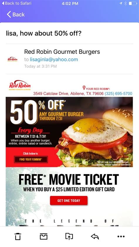 Deals At Red Robin / Valentines Coupon Ideas - Free Red Robin Coupons Printable | Free Printable