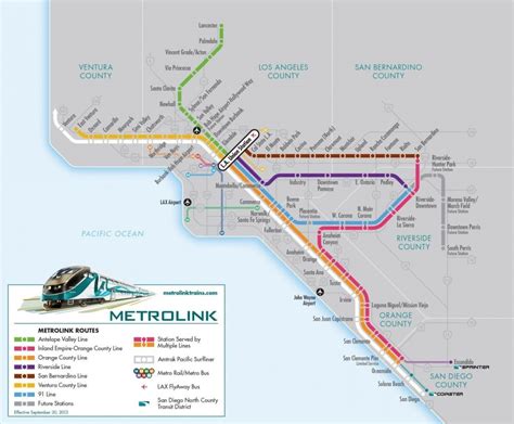 Union Station Los Angeles Metrolink Map – Map Of Usa District - Southern California Metrolink ...