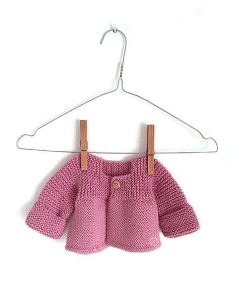 Knitted Baby Cardigan – PINK LADY -Two needle Knitting Pattern ...