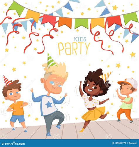 Dance Party Vector Illustration With Dancing Cuban Couple | CartoonDealer.com #79574409