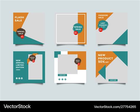 Social media post design template Royalty Free Vector Image