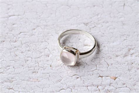 Beautiful rose quartz ring Sterling silver statement ring | Etsy