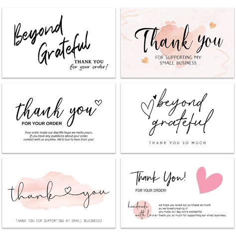 30 Pcs/Pack 9*5.4cm "Thank You For Your Order" Cards Small Business ...