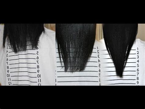 3 inches in 3 months Relaxed Hair Growth Results - YouTube