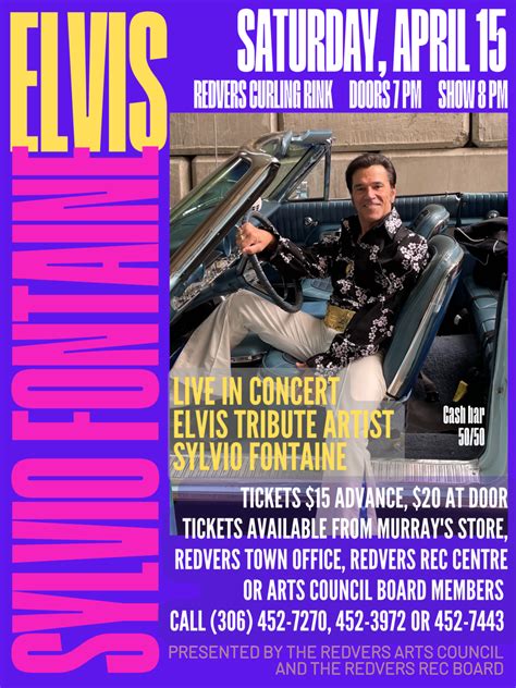 Sylvio Fontaine Elvis Tribute 2023 poster - Redvers, Saskatchewan