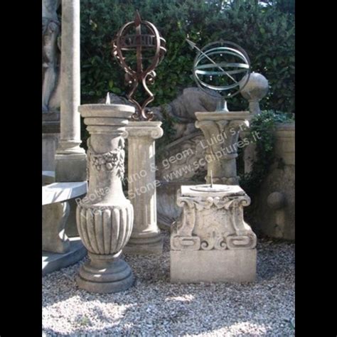 Peotta Bruno - Decorated Stone Sundials, Stone Sundials for Garden Ornament & Decoration