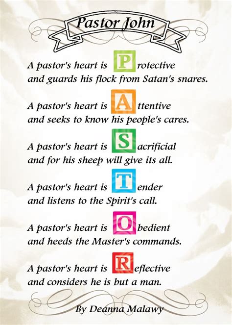 Free Printable Pastor Appreciation Poems - Printable Templates