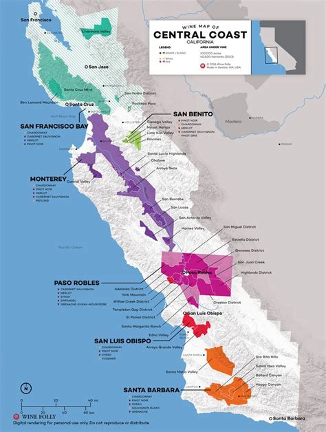 The wine regions of Monterey, Paso Robles, Santa Barbara, Sta Rita ...