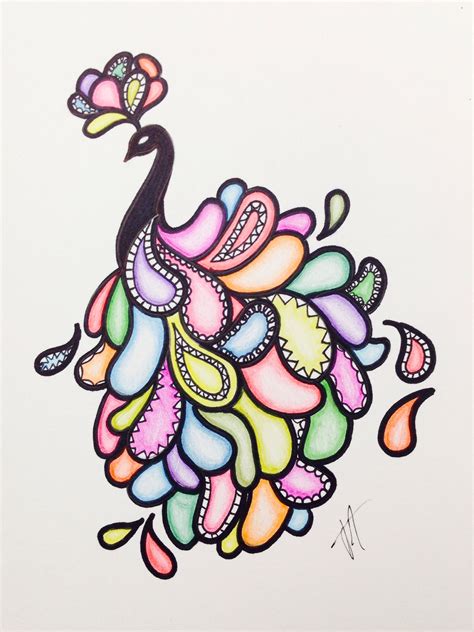 Simple Peacock Drawing | Free download on ClipArtMag