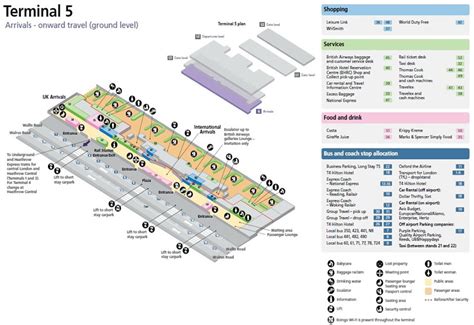 Heathrow Terminal 5 Arrivals Map - Europe Mountains Map