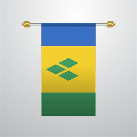 Saint Vincent and Grenadines hanging Flag 14185064 Vector Art at Vecteezy