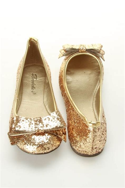 glittery gold flats... love it