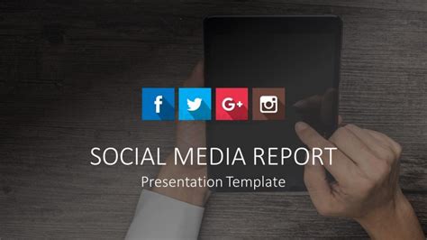 Social Media Report Template Cover - SlideModel