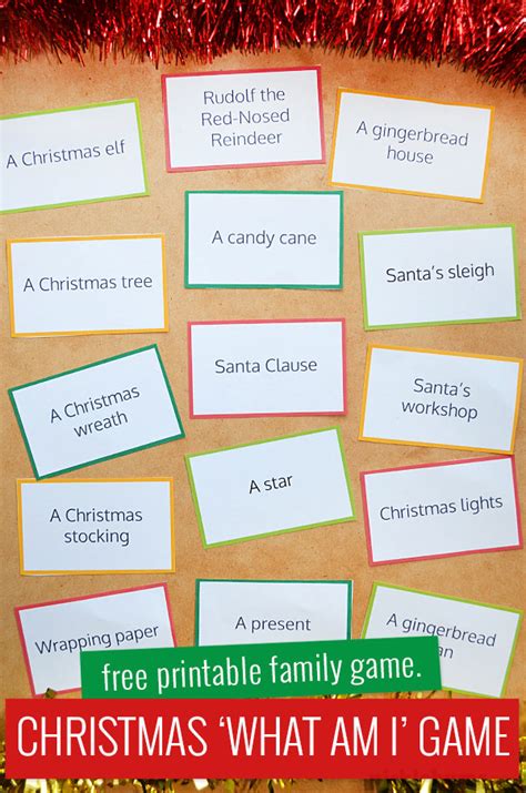 Christmas 'What Am I?' Game - Free Printable - Picklebums