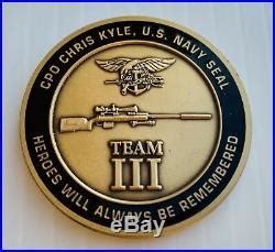 Chris Kyle Ck Seal Team 3 Navy Seals 2016 Benefit Sniper Nsw Cpo Challenge Coin | Navy Challenge ...