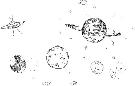 Download Sketchy Space Scene | Wallpapers.com