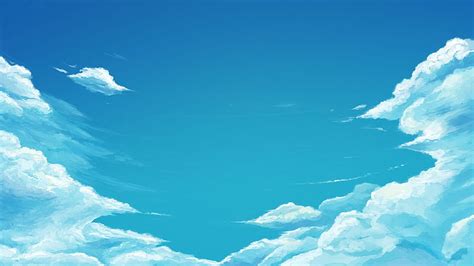 HD wallpaper: cloud illustration, drawing, sky, clouds, blue, beauty in ...