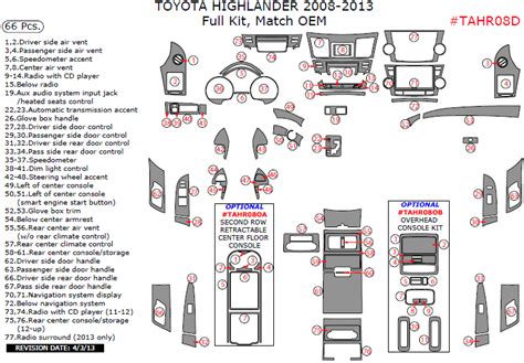 2008 Toyota Highlander Interior Parts