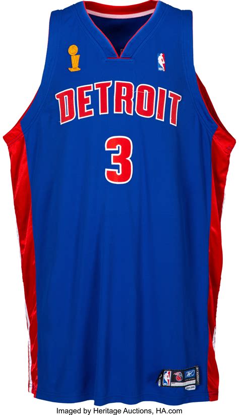 2004-05 Ben Wallace NBA Finals Game Worn Detroit Pistons Jersey - | Lot ...