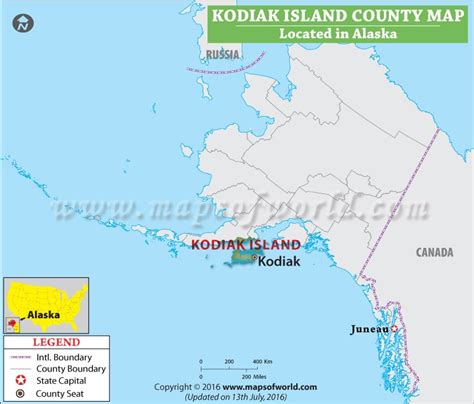 Kodiak Island Borough Map, Alaska